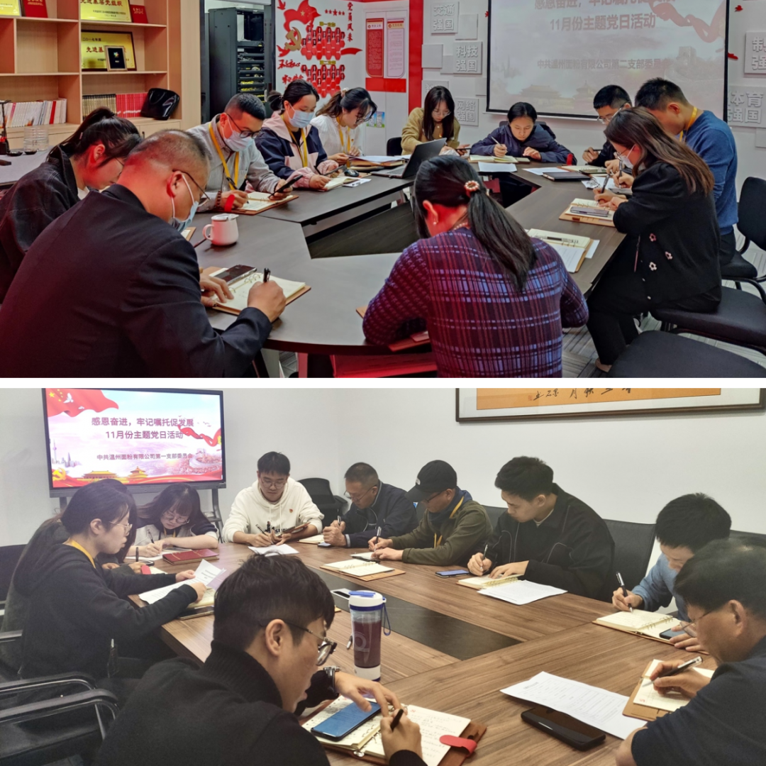 感恩奮進，牢記囑托促發(fā)展丨面粉公司開展11月份主題黨日活動